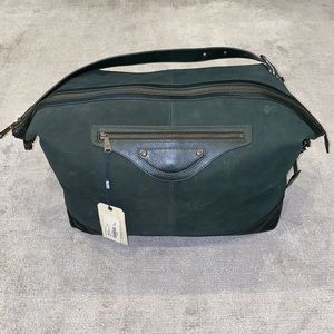 Onassis ONS nubuck suede leather weekender bag